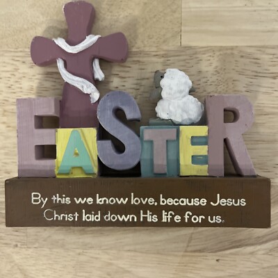 Easter Wood Block Set Easter Decorations