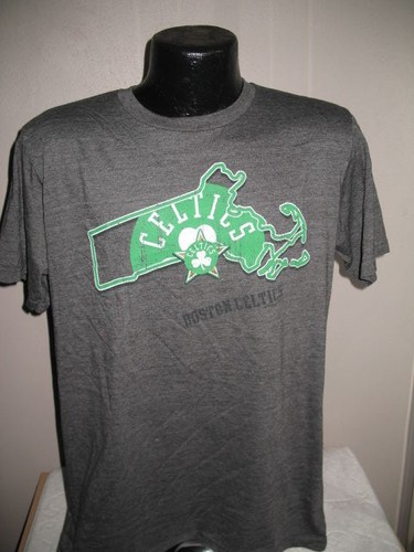 Boston Celtics Basketball T Shirt Mens Sizes Majestic Green Logo Print NBA