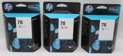 Genuine OEM HP 78 Tri-Color Combo Pack Ink Cartridges C6578DN *New* | eBay