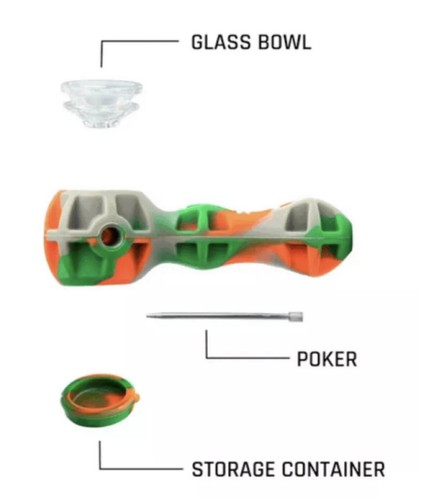 Eyce Silicone Spoon Smoking Pipe Glass Bowl 4" - 10 Colors Available! - Picture 43 of 59