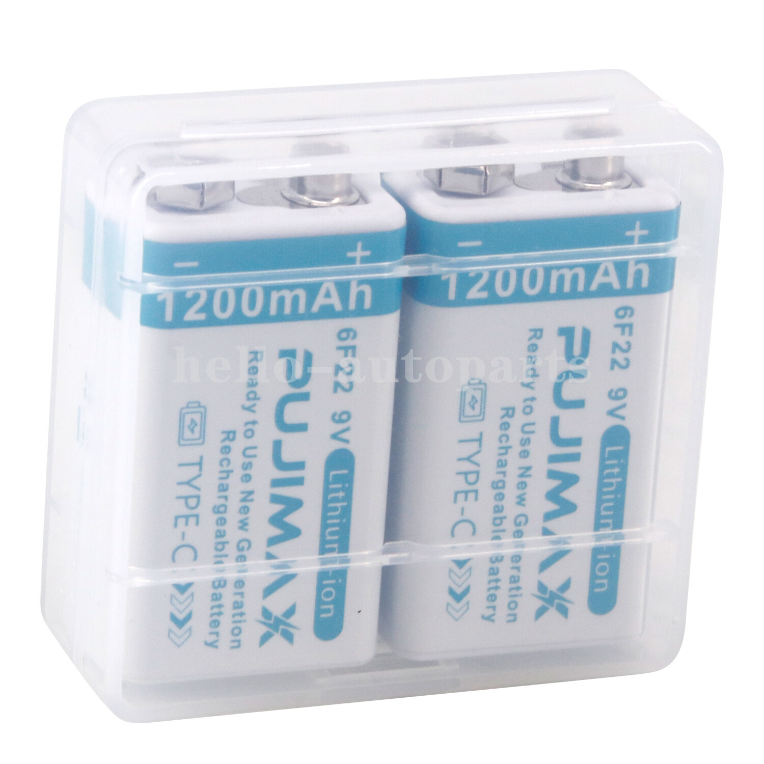 Köp 9V USB Uppladdningsbart Batteri 9V 1200mAh 6F22 Li-Ion Batteri USB - Foto 2