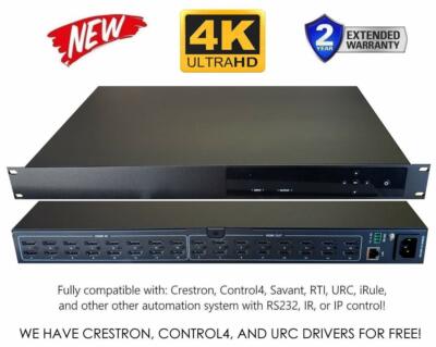 16x16 HDMI 4K Matrix Switcher HDCP2.2 HDTV Routing Selector Home Automation
