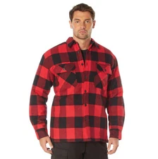 Fits Red / Black  Jacket Flannel Quilted Lined XL10146-XL
