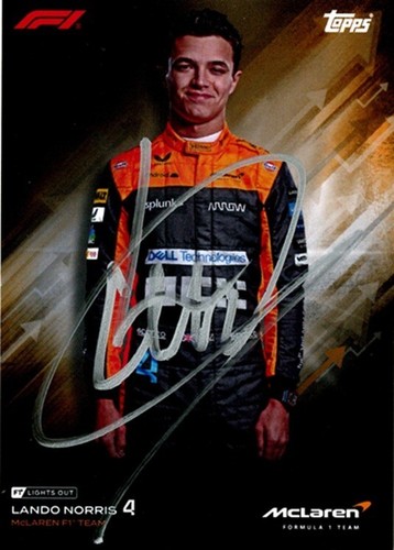 Sport Trading Card - Topps Lights Out - F1 - Lando Norris- mit Autogramm-2023