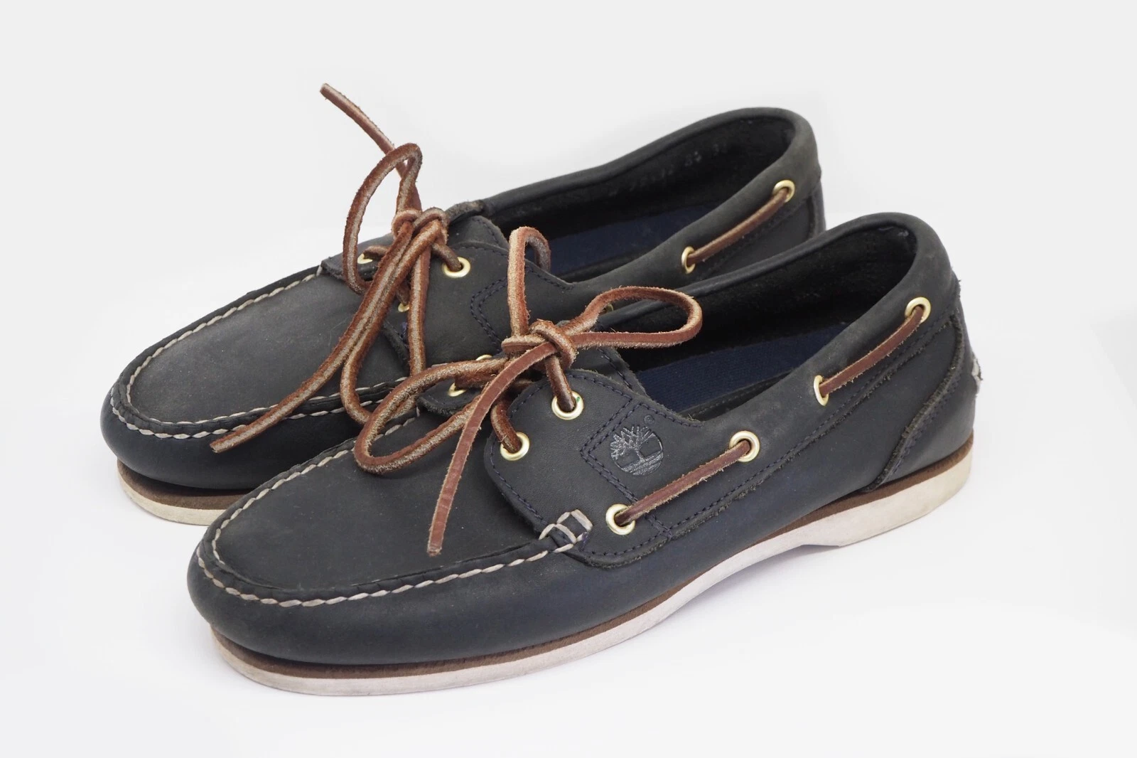 Mocassini mocassino vintage Timberland 2 occhielli scarpe da barca taglia donna US 7 5