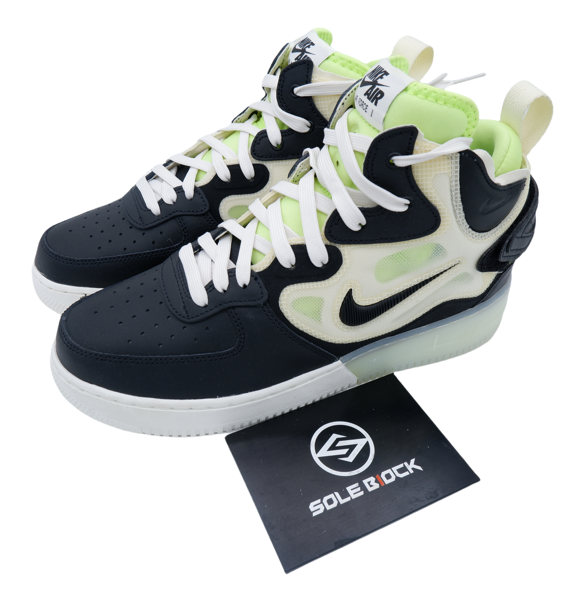 Nike Air Force 1 Mid React Black Neon DQ1872-100 | eBay Nike Air Force 1 Mid React Black Neon DQ1872-100 | eBay