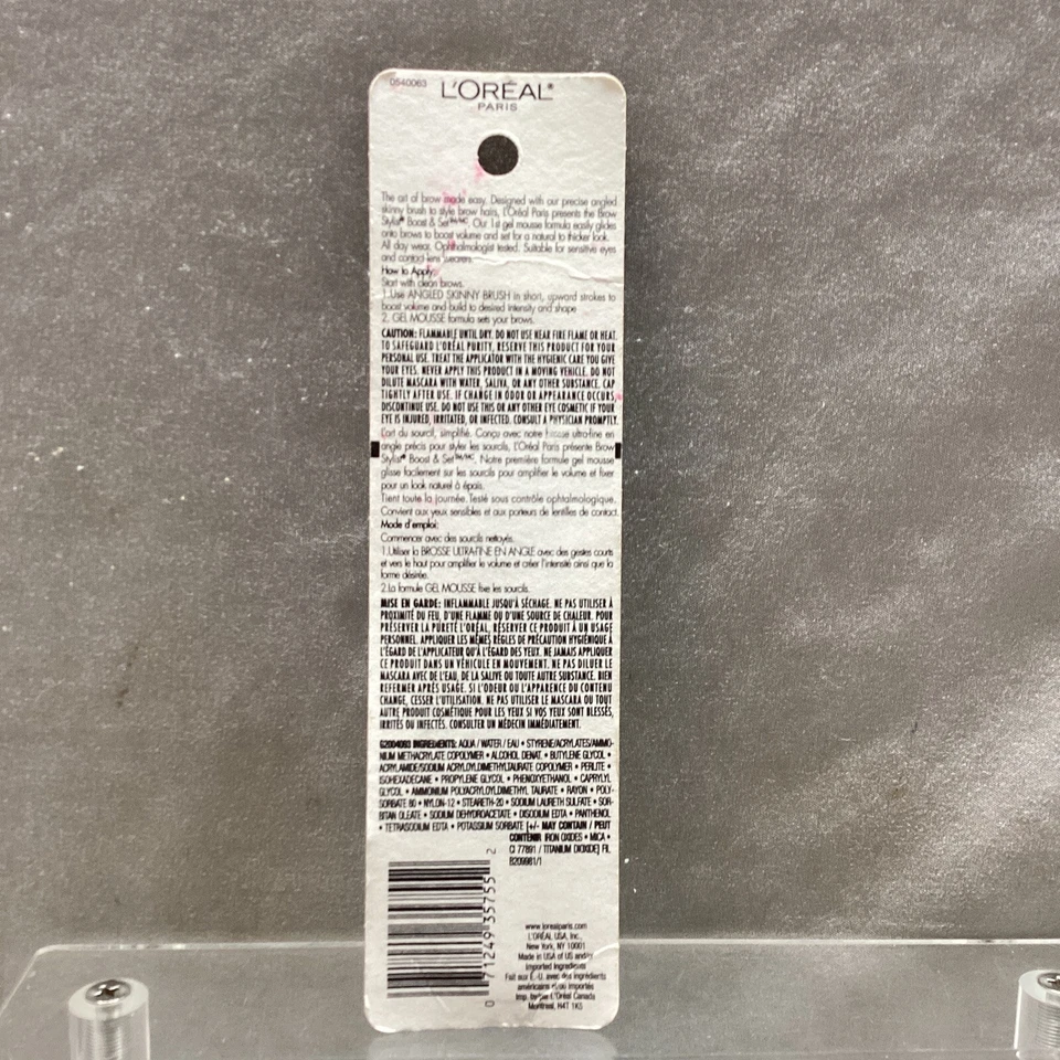L’oreal Brow Stylist Boost & Set Volumizing Mascara - 490 Dark Brunette - Image 2 of 2