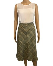 vtg 80s Norton McNaughton Collegiate Plaid A-Line Skirt Sz 8 Lined