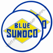 Pair of Blue Sunoco 12" Vinyl Decals (DC176)