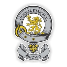 Clan Brown Scottish Family Shield Decal