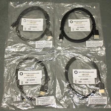 (4) Lynn Electronics HDMI to Micro-HDMI Cables 181321, 3ft, Black Flexible