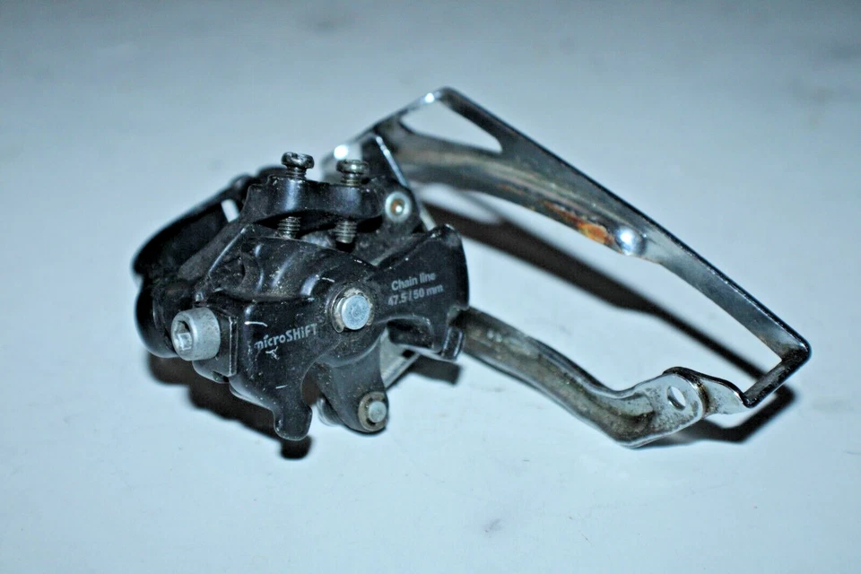 Microshift Triple Front Derailleur 31.8mm Clamp Dual-Pull 48/38/28T USA Shipper - Image 3 of 4