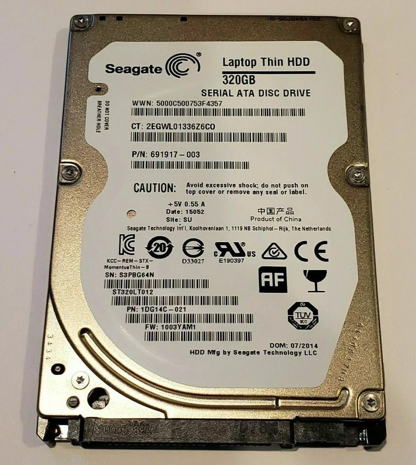 Seagate Momentus /laptop Thin ST320LT007 320GB 2.5" SATA II Laptop Hard Drive - Image 3 of 3