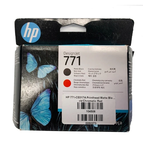 HP 771 Genuine Printhead CE017A Matte Black/Chromatic Red Expire 2025