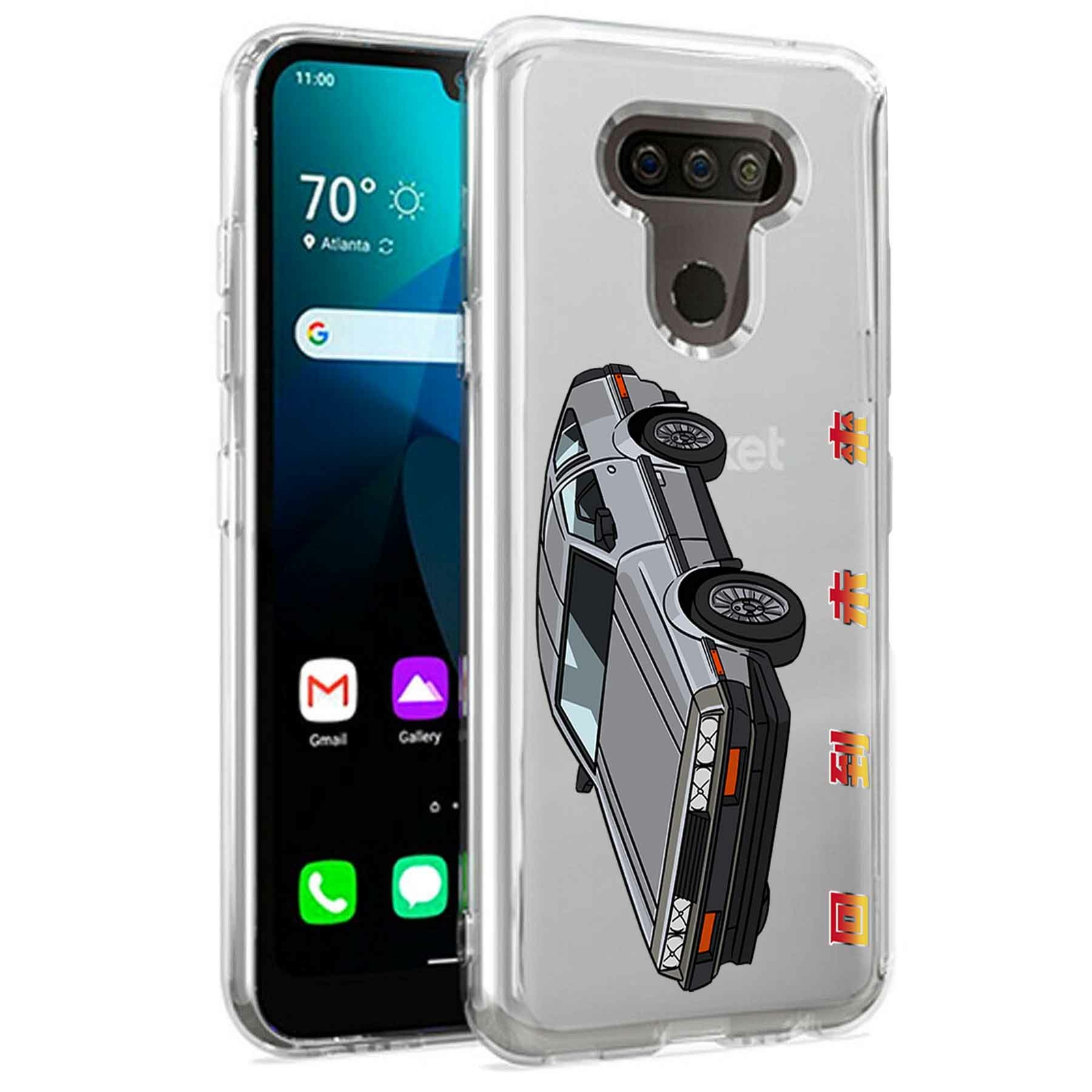 Phone Case for LG Harmony 4,Premier Pro Plus,K41, DeLorean Print
