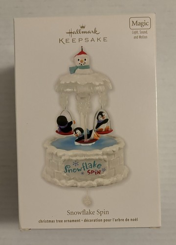 Hallmark Keepsake Ornament •Snowflake Spin Magic Light Sound and Motion 2012 NIB