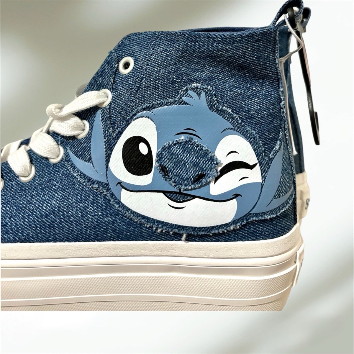 Disney : Stitch Blue Denim High Tops Sneaker ( Size 7