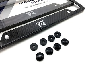Details About Real Carbon Fiber License Plate Frame For Gtr Nissan Skyline R32 R33 R34 R35 G37