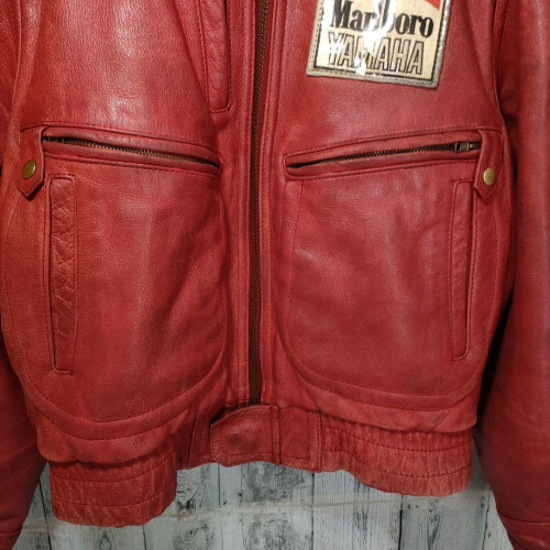 Vintage YAMAHA × Marlboro genuine leather rider jacket L Vintage YAMAHA × Marlboro genuine leather rider jacket L