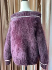 Angora Blend Super Soft Jumper Pullover - Fluffy Fuzzy for Women