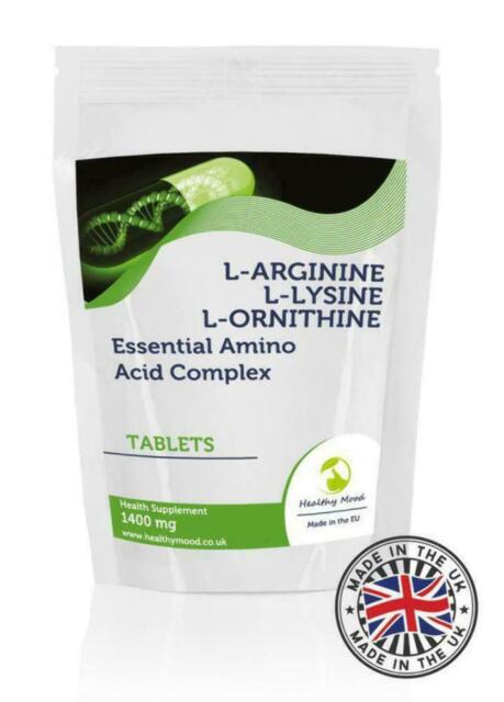 L-Arginine L-Lysine L-Ornithine 1400mg 60 Tablets Healthy Mood