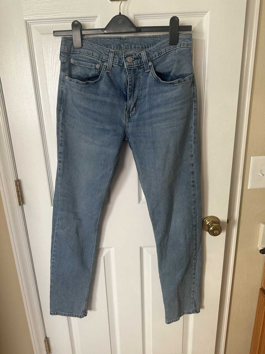 Vintage Levis 502 Jeans 31x32 Blue Denim Zip Fly Super Low