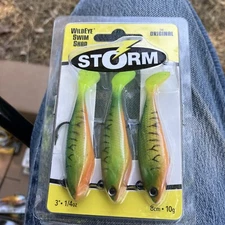 Storm Wildeye Swim Shad 3-inch Fishing Lures (3-Pack) - Fire Tiger