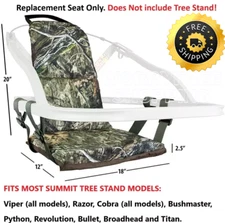 Replacement Camo Hunting Seat for Summit Climbers Tree Stand Viper Razor Cobra