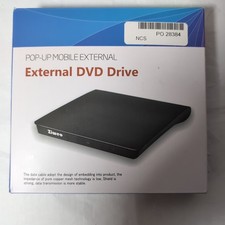 USB 3.0 External DVD Drive CD DVD RW Burner w/ USB-C Adapter