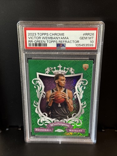2023 Topps Chrome #RR26 Roundball Royalty Green Ref. Victor Wembanyama RC PSA 10 - Bild 1 von 3