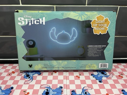 Disney Stitch Shaped Neon Wall Art 11.8”x 7” Sign Neon Light (Battery Powered) - Picture 2 of 3