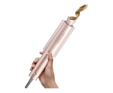 CurlPro Plus Automatic Rotating Curling Iron - Upgraded Long 1 inch Gold Blush