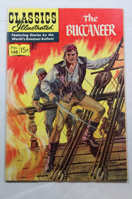 CLASSICS ILLUSTRATED COMICS #148 The Buccaneer HRN 148 (o) 1958 FN-FN
