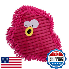 goDog PlayClean Squeaky Plush Dog Toy, Germs Odor-Eliminating, Large Pink