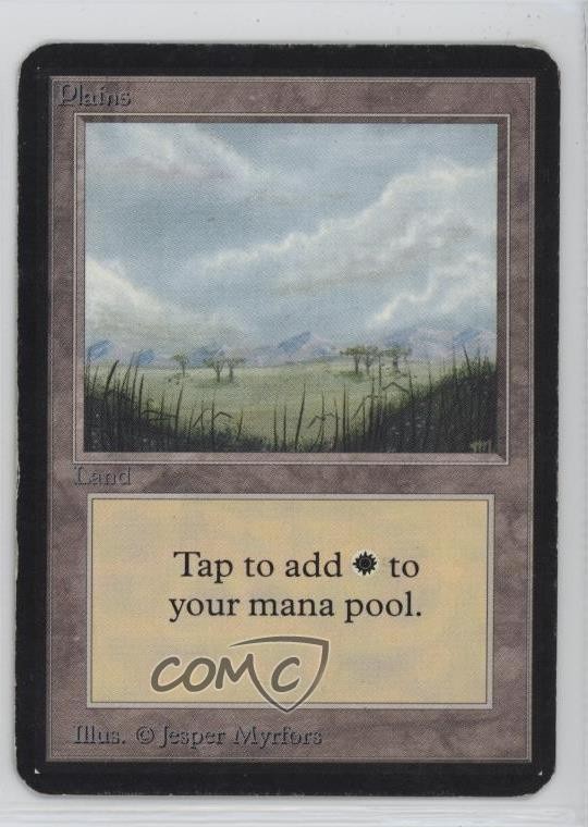 Plains (Scattered Trees) Magic: Limited Edition Alpha 1993