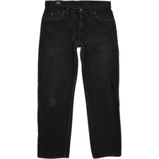Lee Portland  Herren Schwarz Straight Regular  Jeans W36 L31 (72490)