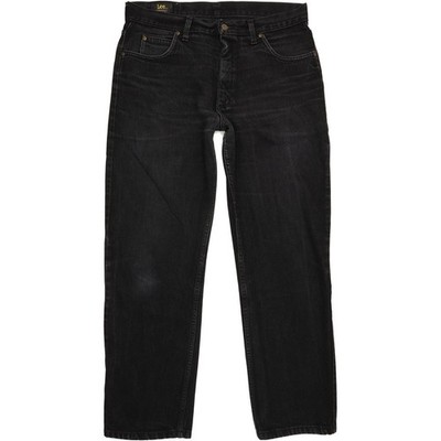 Lee Portland  Herren Schwarz Straight Regular  Jeans W36 L31 (72490)