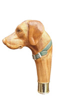 wooden walking stick hand carved dog wooden walking cane