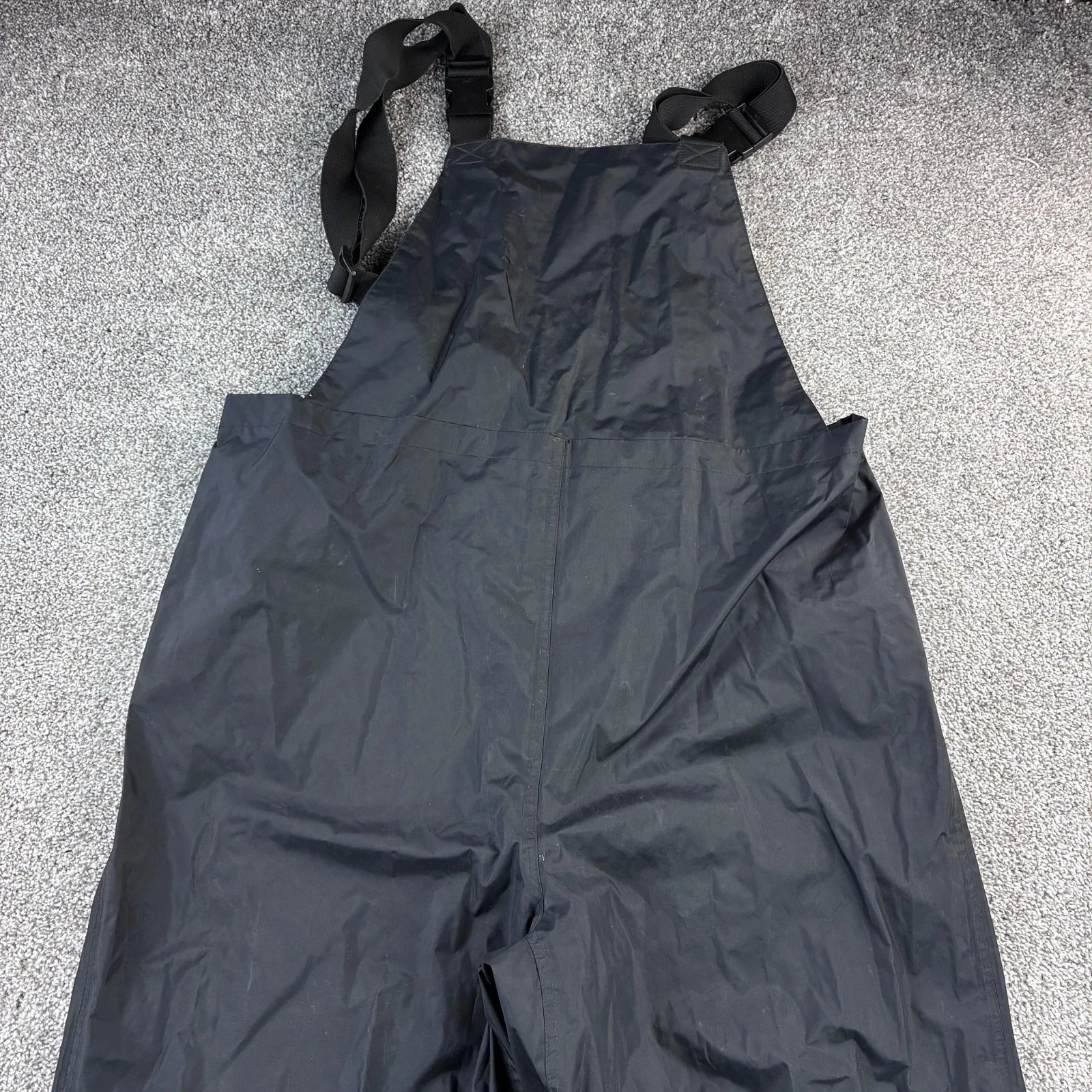 Harley Davidson Overall Bib Rain Pants Men's Large Black Detachable Suspenders