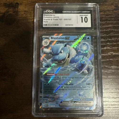 New ListingBlastoise EX 2023 Scarlet & Violet 151   009 / 165 Holo  CGC 10 Pokémon