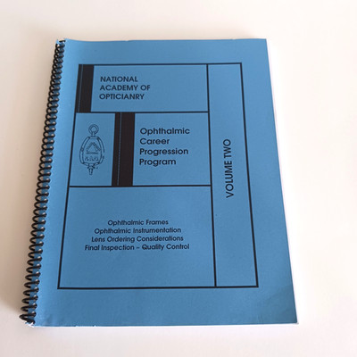 NAO Ophthalmic Career Progression Program Vol 2 2004 NOCE Exam Prep Lens Frames