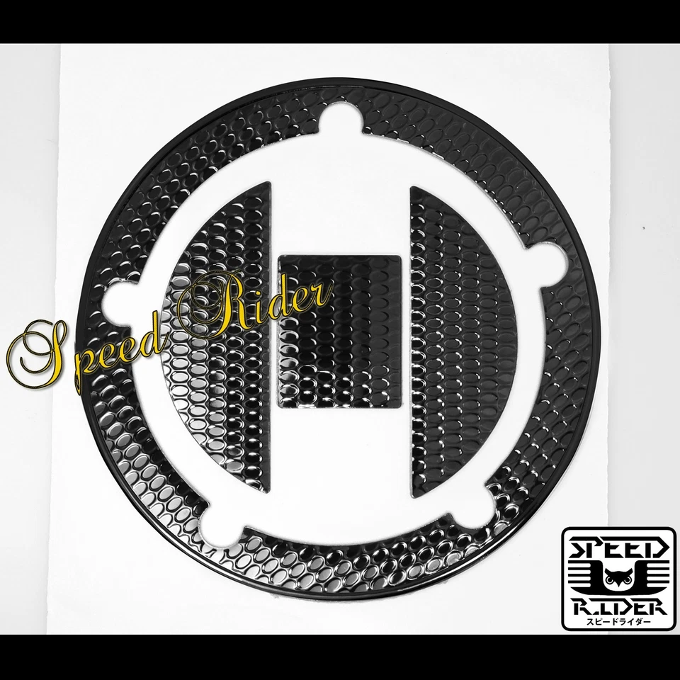 04-16 SUZUKI GSXR-600/750/1000 PERFORADO NEGRO TAPA DE GAS TAPA DE COMBUSTIBLE PROTECTOR Foto 4 de 4