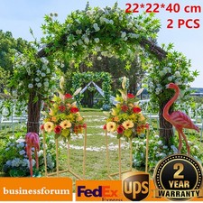 2PCS Flower Floor Stand Metal Column Flower Plants Rack Wedding Party Decor