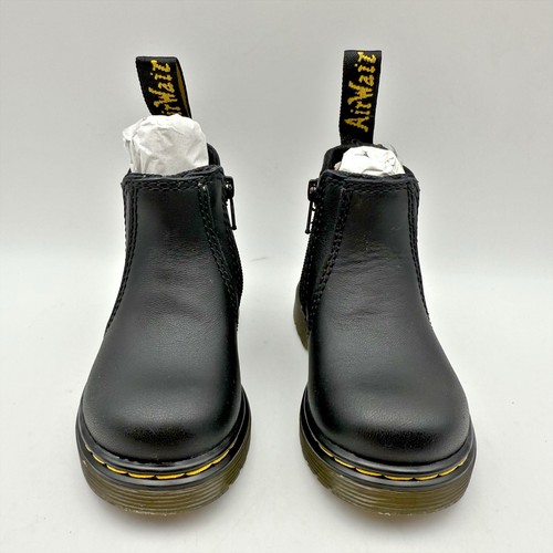 Dr. Martens Toddler 2976 Chelsea Ankle Boots EU 19 US 4 Black Leather NIB - Picture 7 of 13