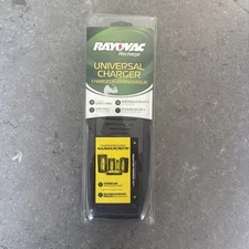 New RAYOVAC Universal Battery Charger Rechargeable NiMH AAA AA C D 9V
