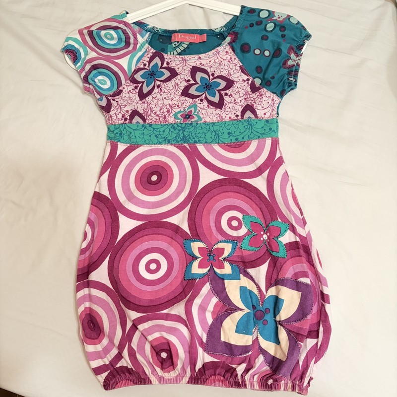 Girls Bubble Cotton Dress Desigual Size 7-8 years