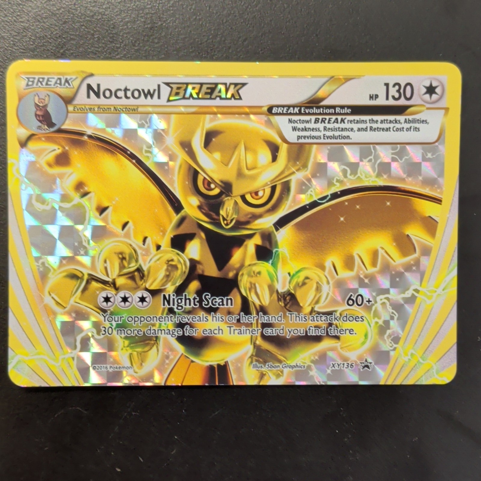 Pokémon TCG Noctowl BREAK XY136 XY Promo Holo 130 HP Beast 2016