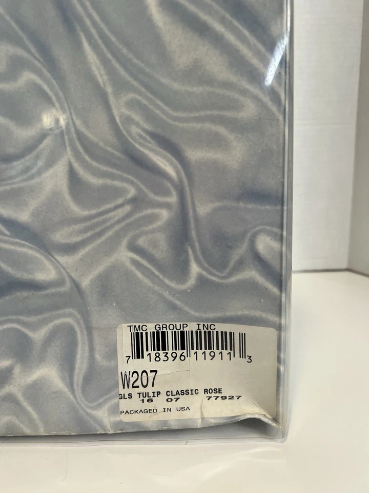 Juego de 2 vasos para tostar vintage de tulipán de boda rosa, novia y novio Foto 2 de 4