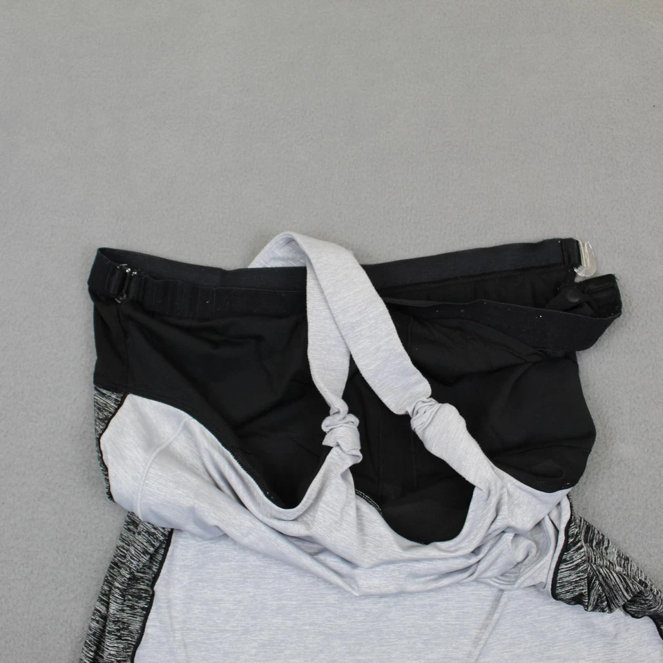 Lululemon Shirt Womens 12 Gray Black Halter Tank Top Built In Bra Athletic Yoga - Image 3 of 4