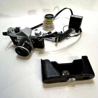 Yashica Penta 35mm SLR Camera Functions Yashinon 50mm f/2 Lens with Accessories